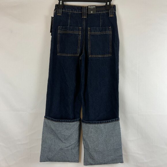 BlankNYC High Cuffed Jeans 24 Blue Dark Wash New NWT - Picture 7 of 12